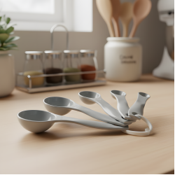 Plastic Measuring Spoon Set - 5 Pcs